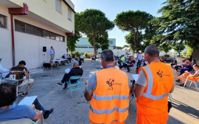 Approvato il bilancio: l’assemblea dei soci si svolge all’aperto, nel rispetto delle regole anti Covid  nel piazzale della sede di via Portogallo